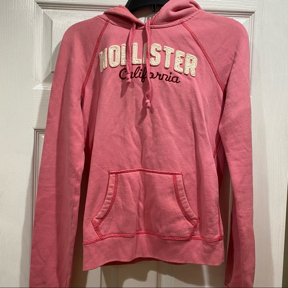 Hollister pink hoodie